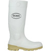 Boss Footwear Over-the-Sock Foot 16" White PVC Plain Toe Boot - - 1/PR - 380-900