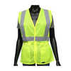 Viz-Up ANSI Type R Class 2 Women's Contoured Mesh Vest w/Adjustable Waist - Hi-Vis Yellow - 1/EA - 47207