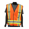 Viz-Up ANSI Type R Class 2 Two-Tone X-Back Breakaway Mesh Vest - Hi-Vis Orange - 1/EA - 47214