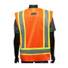 Viz-Up ANSI Type R Class 2 Two-Tone Mesh Vest w/Solid Front  Back & "D" Ring Access - Hi-Vis Orange - 1/EA - 47216