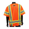 Viz-Up ANSI Type R Class 3 Two-Tone Surveyor Six Pocket Solid Front/Mesh Back Vest - Hi-Vis Orange - 1/EA - 47307