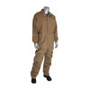 PIP Arc Clothing AR/FR Dual Certified Coverall w/Vented Back - 8 Cal/cm2 - Tan - 1/EA - 9100-2100D