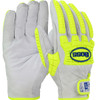 Boss Top Grain Goatskin Leather Drivers Glove w/Hi-Vis Impact Protection & DuPont Kevlar Blend Lining - Natural - 6/PR - 9916