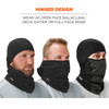 Ergodyne N-Ferno 6823 Balaclava Face Mask - Wind-Proof, Hinged Design