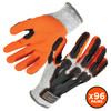 Ergodyne ProFlex 922CR Nitrile Coated Cut-Resistant Gloves - ANSI A3, EN388: 4442CP, 13G, Dorsal Protection - Gray - 96-pair