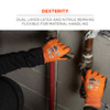 Ergodyne ProFlex 7551 Coated Cut-Resistant Winter Work Gloves - ANSI/ISEA 105-2016 A5, EN 388: 4X43E, Waterproof - Orange