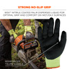 Ergodyne ProFlex 7141 Hi-Vis Nitrile Coated Cut-Resistant Gloves - ANSI/ISEA 105-2016 A4, EN388: 4X42DP, Wet Grip, Dorsal Protection - Lime - 72-pair