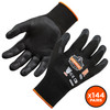 Ergodyne ProFlex 7001 Nitrile Coated Gloves - Abrasion Resistant, 18g, Dry Grip - Black - 144-pair