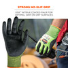 Ergodyne ProFlex 7022 Hi-Vis Nitrile Coated Cut-Resistant Gloves - ANSI A2, EN388: 4342B, 18g, Dry Grip - Lime - 1-pair