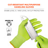 Ergodyne ProFlex 7040 Cut Resistant Food Grade Gloves - ANSI/ISEA 105-2016 A4, EN388 Level 5 - Lime - 144-pair