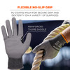 Ergodyne ProFlex 7071 PU Coated Cut-Resistant Gloves - ANSI/ISEA 105-2016 A7, EN388: 4X42F, 18g - Gray - 1-pair