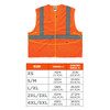 Ergodyne GloWear 8205HL Mesh Hi-Vis Safety Vest - Type R, Class 2, Hook + Loop, No Pockets - Orange
