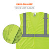 Ergodyne GloWear 8210HL Mesh Hi-Vis Safety Vest - Type R, Class 2, Hook & Loop, Economy - Lime