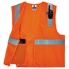 Ergodyne GloWear 8210Z Mesh Hi-Vis Safety Vest - Type R, Class 2, Zipper, Economy - Orange