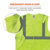 Ergodyne GloWear 8215BA Breakaway Mesh Hi-Vis Safety Vest - Type R, Class 2, Economy - Lime