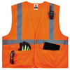 Ergodyne GloWear 8225HL Solid Hi-Vis Safety Vest - Type R, Class 2, Standard, Hook & Loop - Orange