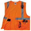 Ergodyne GloWear 8225HL Solid Hi-Vis Safety Vest - Type R, Class 2, Standard, Hook & Loop - Orange