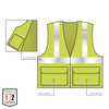 Ergodyne GloWear 8225HL Solid Hi-Vis Safety Vest - Type R, Class 2, Standard, Hook & Loop - Lime