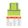 Ergodyne GloWear 8225HL Solid Hi-Vis Safety Vest - Type R, Class 2, Standard, Hook & Loop - Lime
