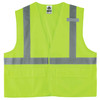Ergodyne GloWear 8225HL Solid Hi-Vis Safety Vest - Type R, Class 2, Standard, Hook & Loop - Lime