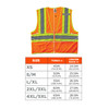 Ergodyne GloWear 8229Z Two-Tone Hi-Vis Safety Vest - Type R, Class 2, Zipper, Economy - Orange