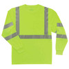 Ergodyne GloWear 8391 Hi-Vis Long Sleeve T-Shirt - Type R, Class 3 - Lime