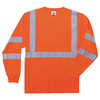 Ergodyne GloWear 8391 Hi-Vis Long Sleeve T-Shirt - Type R, Class 3 - Orange