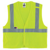 Ergodyne GloWear 8263FRHL Hi-Vis FR Safety Vest - Class 2, NFPA 70E, Mesh, Hook & Loop, Economy - Lime