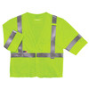 Ergodyne GloWear 8356FRHL Hi-Vis FR Safety Vest w/ Sleeves - Class 3, NFPA 70E, Mesh, Hook + Loop - Lime