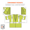 Ergodyne GloWear 8356FRHL Hi-Vis FR Safety Vest w/ Sleeves - Class 3, NFPA 70E, Mesh, Hook + Loop - Lime