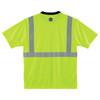 Ergodyne GloWear 8289BK Hi-Vis T-Shirt - Type R, Class 2, Black Front - Lime