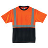 Ergodyne GloWear 8289BK Hi-Vis T-Shirt - Type R, Class 2, Black Front - Orange