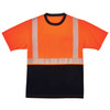 Ergodyne GloWear 8280BK Hi-Vis Performance T-Shirt - Type R, Class 2, Black Bottom - Orange