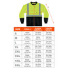 Ergodyne GloWear 8281BK Hi-Vis Performance Long Sleeve T-Shirt - Type R, Class 2, Black Bottom - Lime