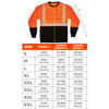 Ergodyne GloWear 8281BK Hi-Vis Performance Long Sleeve T-Shirt - Type R, Class 2, Black Bottom - Orange