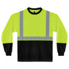Ergodyne GloWear 8291BK Hi-Vis Long Sleeve T-Shirt - Type R, Class 2, Black Bottom - Lime
