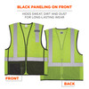Ergodyne GloWear 8210Z-BK Mesh Hi-Vis Safety Vest - Type R, Class 2, Zipper, Black Bottom - Lime
