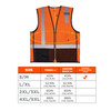 Ergodyne GloWear 8210Z-BK Mesh Hi-Vis Safety Vest - Type R, Class 2, Zipper, Black Bottom - Orange