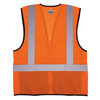 Ergodyne GloWear 8210Z-BK Mesh Hi-Vis Safety Vest - Type R, Class 2, Zipper, Black Bottom - Orange