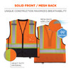 Ergodyne GloWear 8251HDZ-BK Two-Tone Hi-Vis Safety Vest - Type R, Class 2, Zipper, Black Bottom - Orange