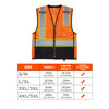 Ergodyne GloWear 8251HDZ-BK Two-Tone Hi-Vis Safety Vest - Type R, Class 2, Zipper, Black Bottom - Orange