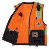Ergodyne GloWear 8251HDZ-BK Two-Tone Hi-Vis Safety Vest - Type R, Class 2, Zipper, Black Bottom - Orange