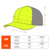 Ergodyne GloWear 8931 Hi-Vis Reflective Stretch-Fit Hat - Hi-Vis Lime