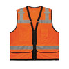 Ergodyne Glowear 8253HDZ Heavy-Duty Mesh Surveyors Vest - Type R, Class 2, Zipper - Orange