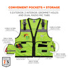 Ergodyne Glowear 8253HDZ Heavy-Duty Mesh Surveyors Vest - Type R, Class 2, Zipper - Lime