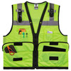 Ergodyne Glowear 8253HDZ Heavy-Duty Mesh Surveyors Vest - Type R, Class 2, Zipper - Lime