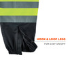 Ergodyne GloWear 8910BK Hi-Vis Pants - Class E, Black Bottom - Lime