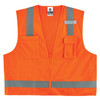 Ergodyne GloWear 8249Z Hi-Vis Surveyors Vest - Type R, Class 2, Zipper, Economy - Orange