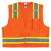 Ergodyne GloWear 8248Z Two-Tone Surveyors Vest - Type R, Class 2, Zipper - Orange