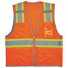 Ergodyne GloWear 8246Z Two-Tone Mesh Hi-Vis Safety Vest - Type R, Class 2, Zipper, Reflective Binding - Orange